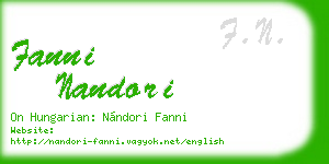 fanni nandori business card